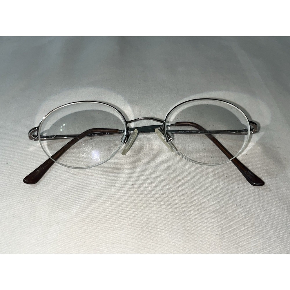 Polo Ralph Lauren Eyeglasses Frame 1003 9015 Unisex Silver Half‎ Rim 49-19-135